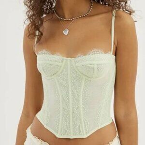 Urban Outfitters Mint Green Lace Tank Top